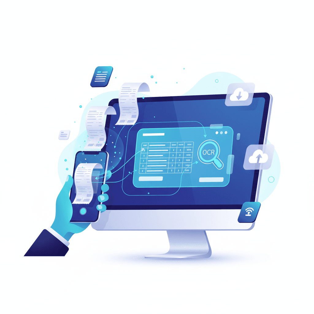 Document processing illustration